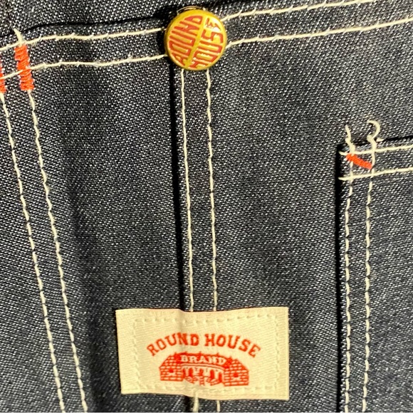 NEW Round House Denim Bib Overalls Men’s Size 50x34 100% Cotton Made in USA - Picture 7 of 13